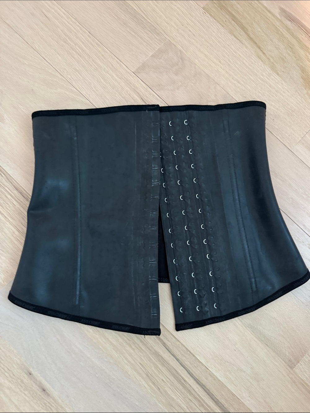 Ann Chery Black Latex Waist Trainer Belt